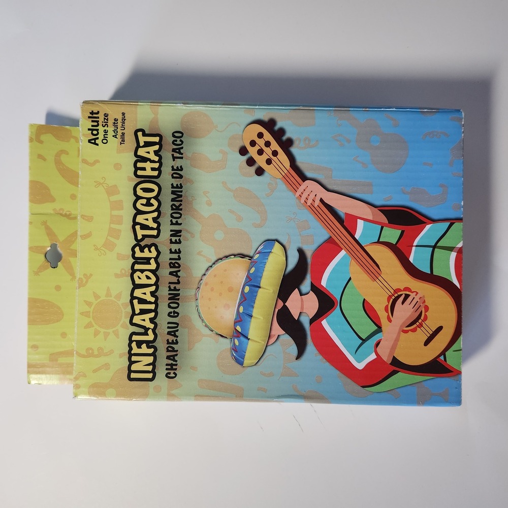 Inflatable Taco Hat Adult One Size Fiesta Costume Accessory